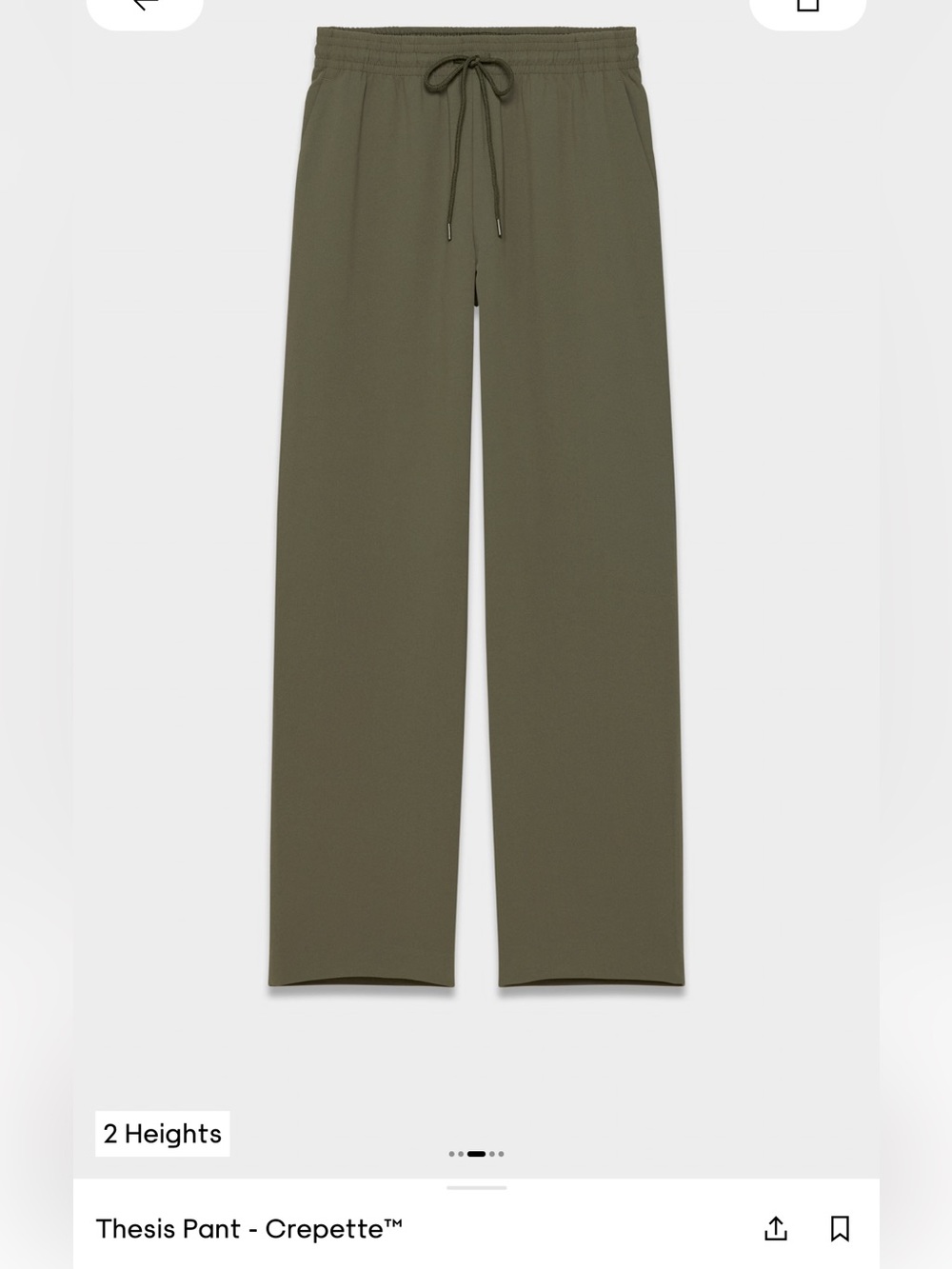 Thesis Pant - Crepette dark Olive Pants